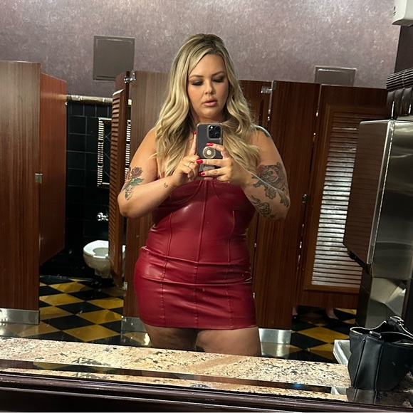 Finesse Trisha Vegan Leather Corset Dress - Picture 5 of 5